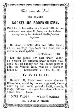 Beschrijving: Beschrijving: bidprentje Cornelis Broekhuizen